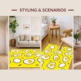 Ultra Soft Area Rug, Non Slip, Stain Resistant, Washable Area Rugs for Living Room, Bedroom, Bright Cheerful Pastel Aesthetic(Yellow)