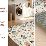 Chic Vintage Distressed Floral Design(Beige)