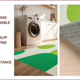 Ultra Soft Area Rug, Non Slip, Stain Resistant, Washable Area Rugs for Living Room, Bedroom, Kids Cat Print Irregular(Green)
