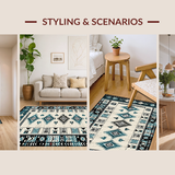 Artistic Black and White Tiled Motif(White)