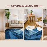 Contemporary Geometric Mountain Vibes(Blue)