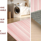 Ultra Soft Area Rug, Non Slip, Stain Resistant, Washable Area Rugs for Living Room, Bedroom, Artistic Blush Tasseled Design(Pink)