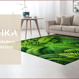 Ultra Soft Area Rug, Non Slip, Stain Resistant, Washable Area Rugs for Living Room, Bedroom, Tropical Palm Leaf Runner(Green)