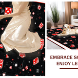Ultra Soft Area Rug, Non Slip, Stain Resistant, Washable Area Rugs for Living Room, Bedroom, Stylish Modern Abstract Elements(Black)