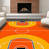 Ultra Soft Area Rug, Non Slip, Stain Resistant, Washable Area Rugs for Living Room, Bedroom, Chic Game Day Statement Piece(Orange)