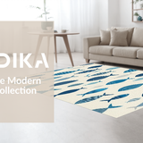 Ultra Soft Area Rug, Non Slip, Stain Resistant, Washable Area Rugs for Living Room, Bedroom, Charming Nautical Artistry Theme(Blue)