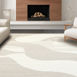 Artistic Cream and White Geometric Flow(Beige)