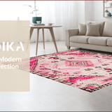 Ultra Soft Area Rug, Non Slip, Stain Resistant, Washable Area Rugs for Living Room, Bedroom, Charming Rodeo Animal Pattern(Pink)