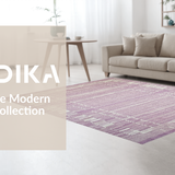 Ultra Soft Area Rug, Non Slip, Stain Resistant, Washable Area Rugs for Living Room, Bedroom, Chic Simple Color Block Design(Purple)