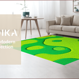 Ultra Soft Area Rug, Non Slip, Stain Resistant, Washable Area Rugs for Living Room, Bedroom, Whimsical Green Cat Entryway Rug Washable Design(Green)