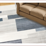 Ultra Soft Area Rug, Non Slip, Stain Resistant, Washable Area Rugs for Living Room, Bedroom, Stylish Minimalist Lattice Design(Gray)
