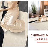 Ultra Soft Area Rug, Non Slip, Stain Resistant, Washable Area Rugs for Living Room, Bedroom, Stylish Transitional Black and Beige(Beige)