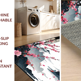 Ultra Soft Area Rug, Non Slip, Stain Resistant, Washable Area Rugs for Living Room, Bedroom, Vibrant Petal Blossom Aesthetic(Pink)