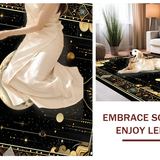 Ultra Soft Area Rug, Non Slip, Stain Resistant, Washable Area Rugs for Living Room, Bedroom, Striking Textured Diamond Theme(Gold)