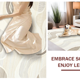 Elegant High Low Abstract Swirls(Beige)