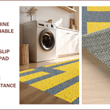 Ultra Soft Area Rug, Non Slip, Stain Resistant, Washable Area Rugs for Living Room, Bedroom, Vintage Distressed Printed(Yellow)