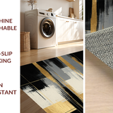 Ultra Soft Area Rug, Non Slip, Stain Resistant, Washable Area Rugs for Living Room, Bedroom, Luxurious Gold-Infused Graphic Style(Gold)