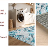 Ultra Soft Area Rug, Non Slip, Stain Resistant, Washable Area Rugs for Living Room, Bedroom, Modern Grey Floral Living Room Stain-Resistant Rug(Gray)