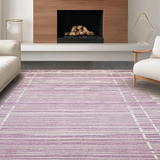 Ultra Soft Area Rug, Non Slip, Stain Resistant, Washable Area Rugs for Living Room, Bedroom, Chic Simple Color Block Design(Purple)