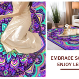 Ultra Soft Area Rug, Non Slip, Stain Resistant, Washable Area Rugs for Living Room, Bedroom, Lively Contemporary Tiled Aesthetic(Purple)