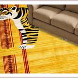 Ultra Soft Area Rug, Non Slip, Stain Resistant, Washable Area Rugs for Living Room, Bedroom, Luxurious Bold Tiger Aesthetic(Yellow)