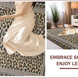 Ultra Soft Area Rug, Non Slip, Stain Resistant, Washable Area Rugs for Living Room, Bedroom, Sleek Modern Feline Print(Gray)