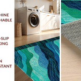 Ultra Soft Area Rug, Non Slip, Stain Resistant, Washable Area Rugs for Living Room, Bedroom, Artistic Octopus Tentacle Patterned Rug for Unique Indoor Spaces(Blue)