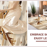 Ultra Soft Area Rug, Non Slip, Stain Resistant, Washable Area Rugs for Living Room, Bedroom, Luxurious Neutral Toned Aesthetic(Beige)