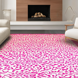 Ultra Soft Area Rug, Non Slip, Stain Resistant, Washable Area Rugs for Living Room, Bedroom, Vibrant Abstract Animal Motif(Pink)