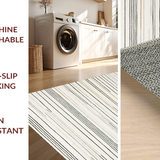 Ultra Soft Area Rug, Non Slip, Stain Resistant, Washable Area Rugs for Living Room, Bedroom, Soft Cream Abstract Angled Motif(Beige)
