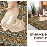 Ultra Soft Area Rug, Non Slip, Stain Resistant, Washable Area Rugs for Living Room, Bedroom, Contemporary Cozy Safari Design(Beige)