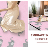 Ultra Soft Area Rug, Non Slip, Stain Resistant, Washable Area Rugs for Living Room, Bedroom, Vibrant Pink Animal Theme Decor(Pink)