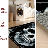 Ultra Soft Area Rug, Non Slip, Stain Resistant, Washable Area Rugs for Living Room, Bedroom, Bold Graphic Skull Art Piece(White)