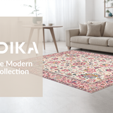 Ultra Soft Area Rug, Non Slip, Stain Resistant, Washable Area Rugs for Living Room, Bedroom, Serene Abstract Nature Inspired Pattern(Ivory)