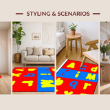 Joyful Bright Lettering Play Scene(Red)