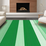 Chic Textured Green and White Stripes(Green)