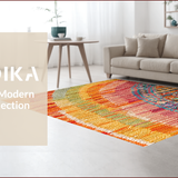 Ultra Soft Area Rug, Non Slip, Stain Resistant, Washable Area Rugs for Living Room, Bedroom, Cotton Vibrant Classroom Dining Area Rug(Orange)