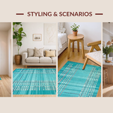 Bold Abstract Black and Teal Fusion(Blue)