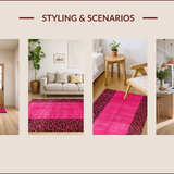Ultra Soft Area Rug, Non Slip, Stain Resistant, Washable Area Rugs for Living Room, Bedroom, Chic Pink Animal Aesthetic(Pink)