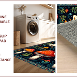 Ultra Soft Area Rug, Non Slip, Stain Resistant, Washable Area Rugs for Living Room, Bedroom, Witchy Black Farmhouse Living Room Non-Slip Rug(Red)