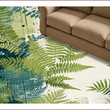 Ultra Soft Area Rug, Non Slip, Stain Resistant, Washable Area Rugs for Living Room, Bedroom, Chic Abstract Geometric Arrangement(Green)