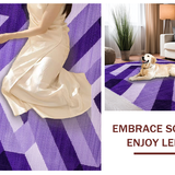 Ultra Soft Area Rug, Non Slip, Stain Resistant, Washable Area Rugs for Living Room, Bedroom, Chic Solid Purple Shag Style(Purple)