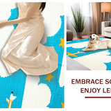 Ultra Soft Area Rug, Non Slip, Stain Resistant, Washable Area Rugs for Living Room, Bedroom, Delightful Animal Friends in Flight(Blue)