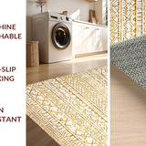 Ultra Soft Area Rug, Non Slip, Stain Resistant, Washable Area Rugs for Living Room, Bedroom, Contemporary Soft Color Tiled Design(White)