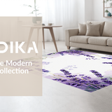 Ultra Soft Area Rug, Non Slip, Stain Resistant, Washable Area Rugs for Living Room, Bedroom, Ethereal Pastel Floral Arrangement(Purple)