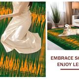 Ultra Soft Area Rug, Non Slip, Stain Resistant, Washable Area Rugs for Living Room, Bedroom, Contemporary Eclectic Animal Motif(Green)
