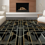 Elegant Gold Abstract Design(Black)