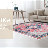 Ultra Soft Area Rug, Non Slip, Stain Resistant, Washable Area Rugs for Living Room, Bedroom, Colorful Oriental Nursery Stain-Resistant Area Rug(Blue)