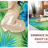 Chic Modern Abstract Leaf Motif(Green)