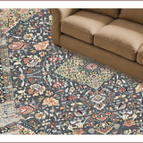 Ultra Soft Area Rug, Non Slip, Stain Resistant, Washable Area Rugs for Living Room, Bedroom, Cozy Abstract Pattern Fusion(Gray)
